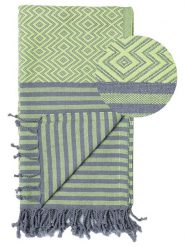 Samimi Chusta hammam "Sahara" w kolorze zielono-szarym - 180 x 100 cm rozmiar: onesize. Zielone szaliki Samimi, bez wzorów, z bawełny. Za 69.99 zł.