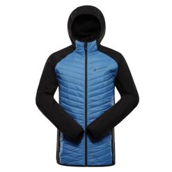 Bluza męska hybrydowa sportowa Alpine Pro Norn. Niebieskie bluzy z kapturem Alpine Pro, m, bez wzorów, z materiału, z kapturem. Za 399.00 zł.