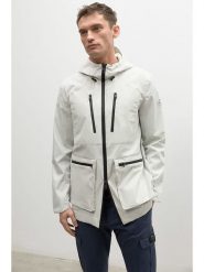 Ecoalf Kurtka przeciwdeszczowa "Aneto" w kolorze białym rozmiar: L. Białe kurtki outdoor i hardshell Ecoalf, l, bez wzorów, z materiału, bez kaptura. Za 247.69 zł.
