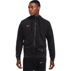 Męska Bluza Z Kapturem Chelsea FC Z Pełnym Zamkiem Błyskawicznym. Czarne bluzy z kapturem Nike, m, z aplikacjami, z bawełny, z kapturem. Za 470.99 zł.