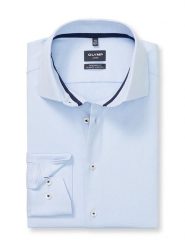 OLYMP Koszula "Luxor" - Modern fit - w kolorze błękitnym rozmiar: 44. Niebieskie koszule Olymp, bez wzorów, z bawełny, bez kołnierzyka, bez ramiączek. Za 122.09 zł.