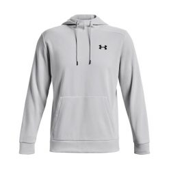 Bluza fitness męska Under Armour Armour Fleece Hoodie. Szare bluzy Under Armour, m, bez wzorów, bez kaptura. Za 255.30 zł.