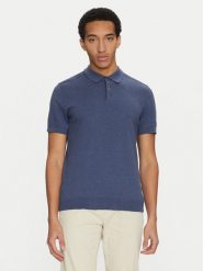Selected Homme Polo 16092437 Granatowy Regular Fit. Niebieskie koszulki polo Selected Homme, m, bez wzorów, z bawełny, bez kołnierzyka, bez ramiączek. Za 129.99 zł.