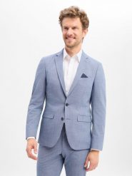 Finshley & Harding kurtka modułowa Mężczyźni Slim Fit Sztuczne włókno niebieski, 48. Niebieskie kurtki Finshley & Harding, m, bez wzorów, z włókna, bez kaptura. Za 479.95 zł.