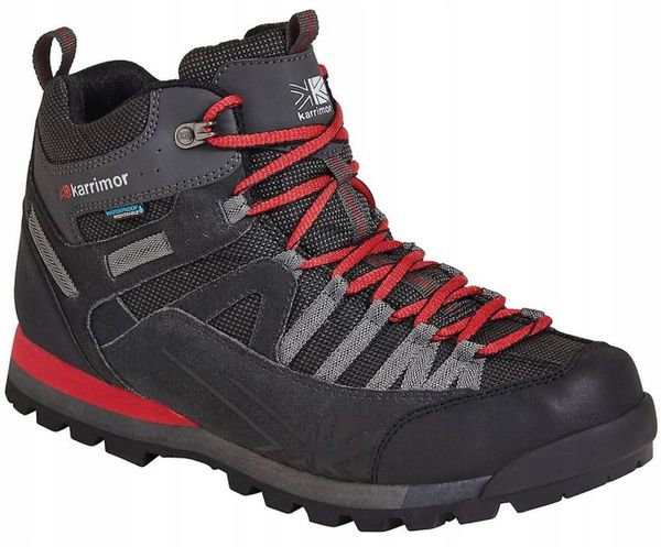 Buty trekkingowe męskie KARRIMOR Spike Mid K949. Czarne buty turystyczne Karrimor, bez wzorów, z materiału, bez zapięcia, trekkingowe. Za 402.99 zł.