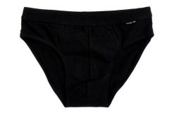 Klasyczne Męskie Slipy, Bawełna z Elastanem, Czarne – Pako Jeans. Czarne slipki Pako Jeans, l, bez wzorów, z bawełny. Za 33.00 zł.