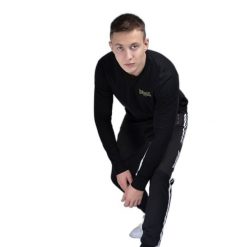 Koszulka z długim rękawem Lonsdale Ayrshire. Czarne bluzki z długim rękawem Lonsdale, bez wzorów, bez kołnierzyka, bez ramiączek. Za 244.50 zł.