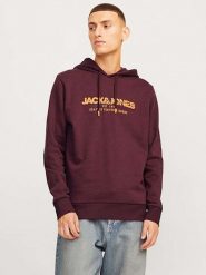 Jack & Jones Bluza w kolorze bordowym rozmiar: L. Czerwone bluzy Jack & Jones, l, bez wzorów, z kapturem. Za 66.31 zł.