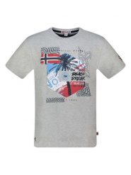 Geographical Norway Koszulka "J-Break" w kolorze szarym rozmiar: M. Szare bezrękawniki Geographical Norway, m, bez wzorów, z bawełny, bez kołnierzyka, bez ramiączek. Za 57.20 zł.