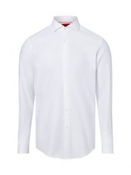 HUGO Koszula łatwa w prasowaniu Mężczyźni Slim Fit Bawełna biały, 41. Białe koszule Hugo, m, bez wzorów, z bawełny, bez kołnierzyka, bez ramiączek. Za 349.95 zł.