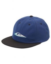 Czapka Snapback dla Mężczyzn BLOCK STOCKER Niebieski. Niebieskie czapki z daszkiem Quiksilver, bez wzorów, z materiału. Za 129.00 zł.