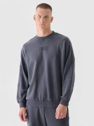 4F Bluza dresowa oversize bez kaptura męska 4F x Robert Lewandowski - szara M. Szare bluzy 4F, m, bez wzorów, z bawełny, bez kaptura. W wyprzedaży za 119.99 zł.