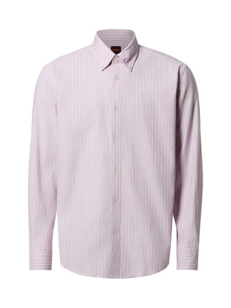 BOSS Orange koszula casual - Ricoplus Mężczyźni Regular Fit Bawełna różowy|biały, XL. Białe koszule BOSS Orange, m, bez wzorów, z bawełny, bez kołnierzyka, bez ramiączek. Za 379.95 zł.