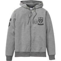 Bluza rozpinana z kapturem bonprix szary melanż. Bluzy marki bonprix. Za 89.99 zł.