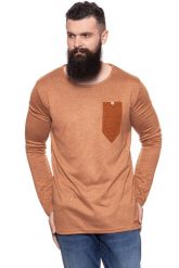 LONGSLEEVE ANERKJENDT STEFAN RUBBER LONGSLEEVE. Brązowe bluzki z długim rękawem Anerkjendt, m, bez wzorów, bez kołnierzyka, bez ramiączek. W wyprzedaży za 29.99 zł.
