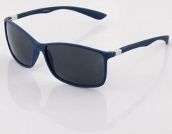 Niebieskie okulary przeciwsłoneczne Basley - rama PC, soczewki poliwęglanowe. Niebieskie okulary przeciwsłoneczne Erima, prostokątne. Za 118.99 zł.