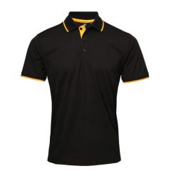 Męska Koszulka Polo Coolchecker Contrast. Brązowe koszulki polo sportowe PREMIER, m, bez wzorów, bez kołnierzyka, bez ramiączek. Za 93.99 zł.