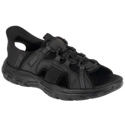 Sandały męskie, Slip-Ins: Revolted SS - Merrick. Czarne sandały Skechers, bez zapięcia. Za 349.99 zł.