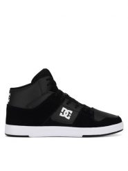 DC Sneakersy CURE HI TOP ADYS400072-BKW Czarny. Czarne buty sportowe casual DC, bez wzorów, ze skóry, bez zapięcia. Za 259.99 zł.
