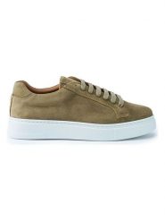 British Passport Skórzane sneakersy w kolorze khaki rozmiar: 46. Brązowe buty sportowe casual British Passport, bez wzorów, bez zapięcia. Za 337.41 zł.
