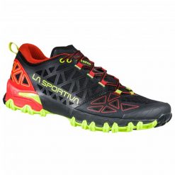 Buty La Sportiva Bushido II do biegania w terenie, czarne. Czarne buty turystyczne JULBO, bez wzorów, z materiału, bez zapięcia, do biegania. Za 774.50 zł.