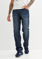 Jeansy classic fit, straight. Niebieskie jeansy bonprix, m, z podwyższonym stanem. Za 134.99 zł.