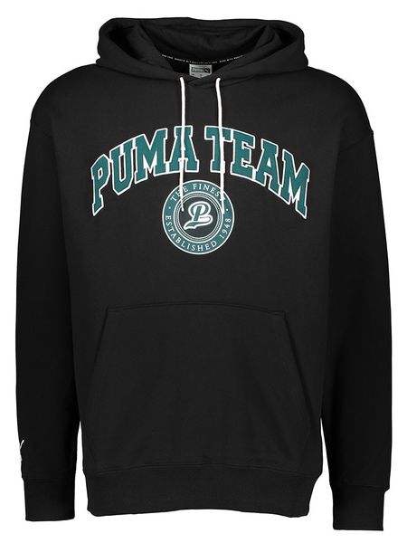 Puma Bluza " Puma Team" w kolorze czarnym rozmiar: M. Czarne bluzy Puma, m, bez wzorów, z bawełny, z kapturem. Za 135.17 zł.