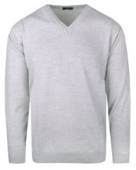 Męski Sweter Wełniany (V-neck) - Max Sheldon - Jasny Popiel. Szare swetry rozpinane Max Sheldon, l, bez wzorów, z wełny, bez kołnierzyka, bez ramiączek. Za 125.00 zł.
