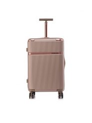 Semi Line Walizka średnia T5946-3 Brązowy. Brązowe walizki Semi-line, bez wzorów, z tworzywa sztucznego, średnie. Za 229.99 zł.