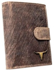 Portfel skórzany Buffalo Wild RM-06L-BAW brązowy. Brązowe portfele BUFFALO WILD, bez wzorów. Za 59.99 zł.