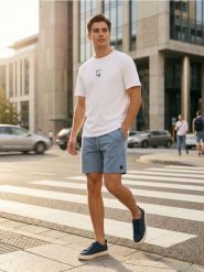 Szorty dresowe z wiązaniem - niebieski. Niebieskie krótkie spodenki sportowe Sinsay, l, bez wzorów, z dresówki. Za 39.99 zł.