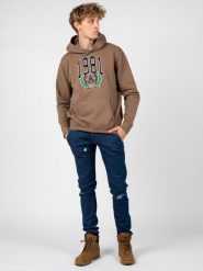 Guess Bluza | M2RQ01KAUK0 | Mężczyzna | Brązowy. Brązowe bluzy Guess, m, z aplikacjami, z bawełny, bez kaptura. W wyprzedaży za 239.00 zł.