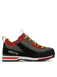 Alpina Trekkingi Royal 627M-1 Czarny. Czarne buty trekkingowe Alpina, bez wzorów, ze skóry, bez zapięcia. Za 319.99 zł.