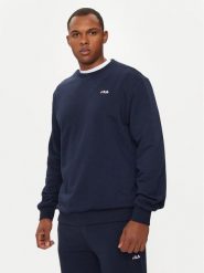 Fila Bluza Brustem FAM0343 Granatowy Regular Fit. Niebieskie bluzy Fila, m, bez wzorów, z bawełny, bez kaptura. Za 129.99 zł.