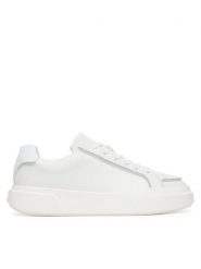 Calvin Klein Sneakersy Chunky Cupsole Lace Up Lth Pinch YM0YM01454 Biały. Białe buty sportowe casual CALVIN KLEIN, bez wzorów, ze skóry, bez zapięcia. Za 569.99 zł.