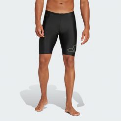 Szorty Big Bars Swim. Białe krótkie spodenki sportowe Adidas, bez wzorów, z materiału. Za 169.00 zł.