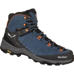 Buty trekkingowe męskie Salewa MS Alp Trainer 2 Mid Gtx. Czarne buty turystyczne Salewa, bez wzorów, z gore-texu, za kostkę, bez zapięcia, trekkingowe, gore-tex. Za 821.47 zł.