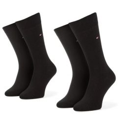 Skarpety długie Tommy Hilfiger. Czarne skarpety Tommy Hilfiger, bez wzorów. Za 49.99 zł.