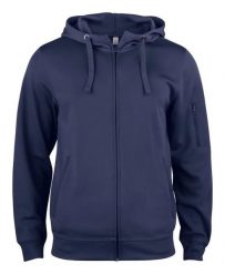 Clique Bluza z kapturem Basic Active Full Zip - 100% poliester, dark navy. Niebieskie bluzy z kapturem CLIQUE, s, bez wzorów, z poliesteru, z kapturem. Za 203.13 zł.