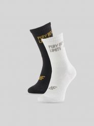 4F Skarpetki długie (2-pack) męskie - multikolor 39-42. Skarpety 4F, bez wzorów, z bawełny. Za 49.99 zł.