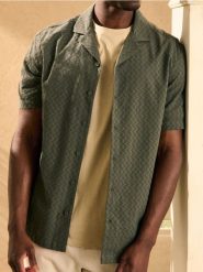 Bawełniana koszula - zielony. Zielone koszule Sinsay, l, bez wzorów, z bawełny, bez kołnierzyka, bez ramiączek. Za 59.99 zł.