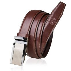 Skórzany pasek BETLEWSKI AUTO-LIC30 BR 85_K3 brąz. Szare paski bez wzorów, z materiału. Za 109.00 zł.