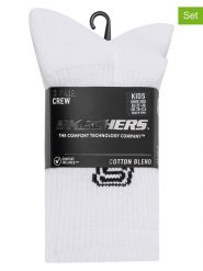 Skechers Skarpety (3 pary) w kolorze białym rozmiar: 27,5-35,5. Białe skarpety Skechers, bez wzorów, ze splotem. Za 21.99 zł.