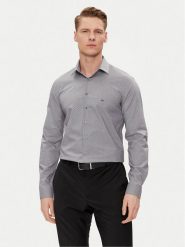 Calvin Klein Koszula K10K112587 Szary Slim Fit. Szare koszule CALVIN KLEIN, m, bez wzorów, z bawełny, bez kołnierzyka, bez ramiączek. Za 429.99 zł.