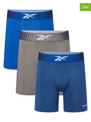 Reebok Bokserki (3 pary) "Waite" w kolorze niebiesko-szarym rozmiar: XL. Niebieskie bokserki Reebok, xl, bez wzorów. Za 65.99 zł.