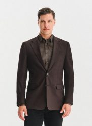 PAKO LORENTE – Brązowa marynarka męska. Brązowe garnitury Pako Lorente, na co dzień, m, bez wzorów, z elastanu. Za 549.99 zł.