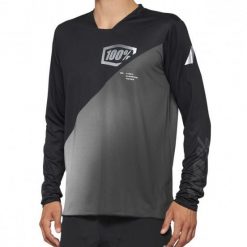 Koszulka rowerowa męska 100% R-Core X LS. Czarne bluzy 100%, m, bez wzorów, bez kaptura. Za 219.99 zł.