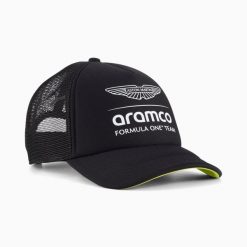 Czapka z daszkiem unisex Puma AMF1 czarna 02694101. Czarne czapki z daszkiem Puma, z aplikacjami. Za 119.13 zł.