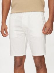 Guess Szorty materiałowe Daniel M4GD05 WG3OA Biały Skinny Fit. Białe szorty Guess, m, z aplikacjami, z lyocellu. Za 259.99 zł.