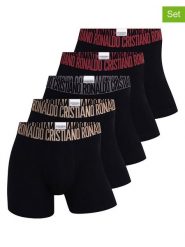 CR7 Bokserki (5 par) w kolorze czarnym rozmiar: L. Czarne bokserki CR7, l, bez wzorów. Za 108.99 zł.